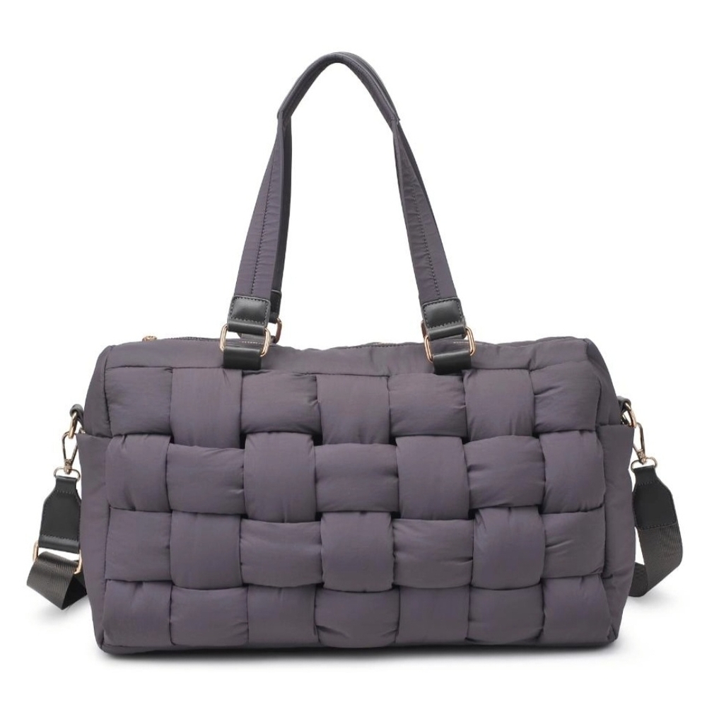 #62184 MOST FABULOUS CHIC BOHO GETAWAY WOVEN NYLON DUFFLE BAG - Picture 6 of 8